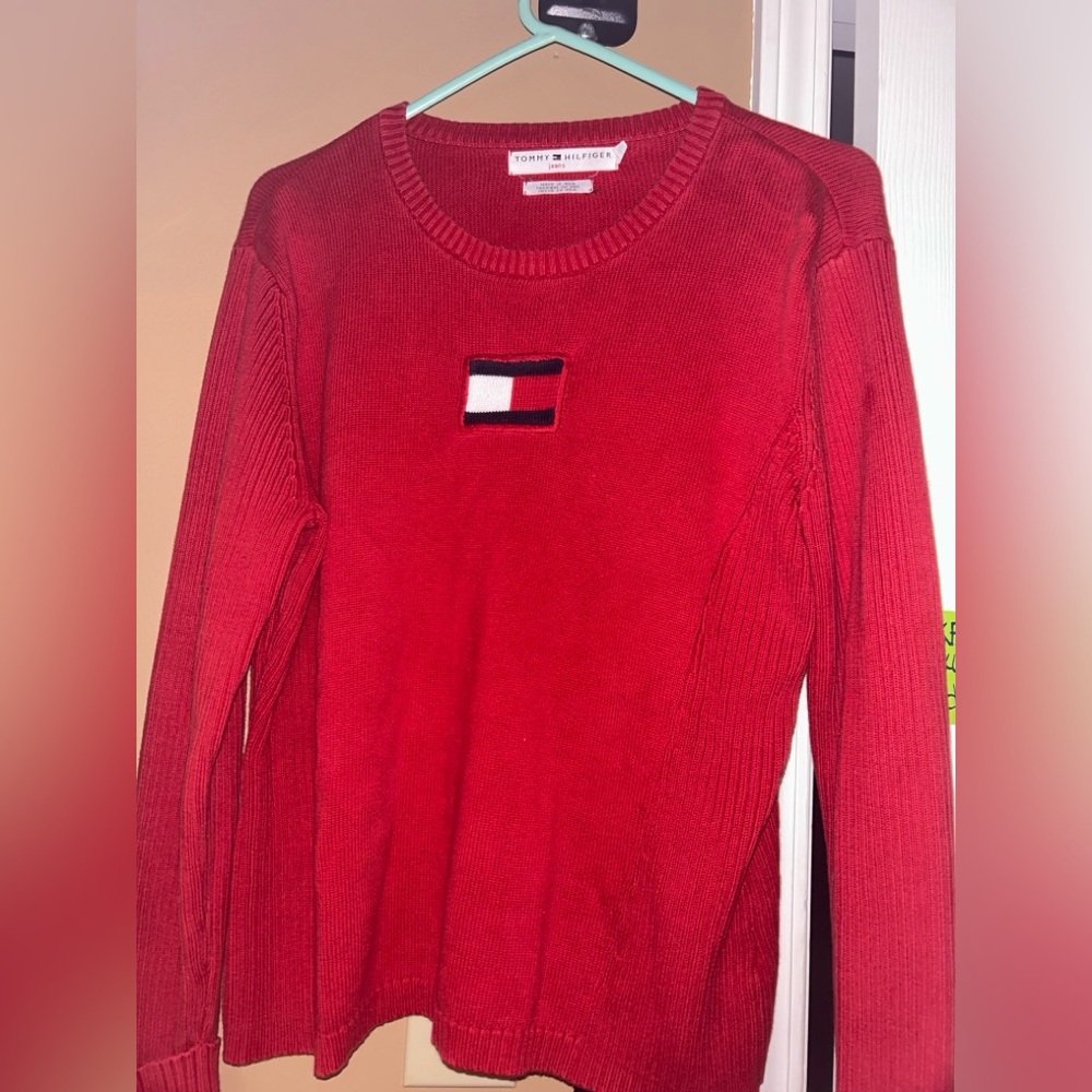 Tommy Hilfiger Vibrant Red Knit Top